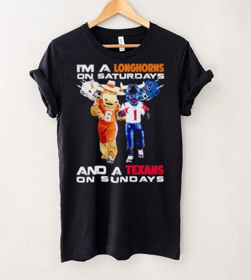 Mascot I’m a Longhorns on Saturdays and a Texans on Sundays hoodie, sweater, longsleeve, shirt v-neck, t-shirt