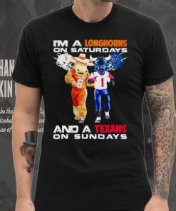 Mascot I’m a Longhorns on Saturdays and a Texans on Sundays hoodie, sweater, longsleeve, shirt v-neck, t-shirt