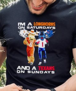 Mascot I’m a Longhorns on Saturdays and a Texans on Sundays hoodie, sweater, longsleeve, shirt v-neck, t-shirt