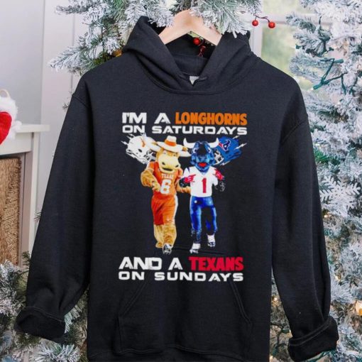 Mascot I’m a Longhorns on Saturdays and a Texans on Sundays hoodie, sweater, longsleeve, shirt v-neck, t-shirt