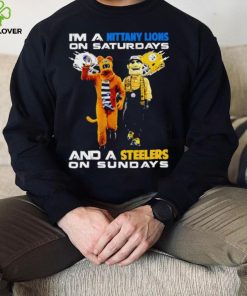 Mascot I’m a Nittany Lions on Saturdays and a Steelers on Sundays hoodie, sweater, longsleeve, shirt v-neck, t-shirt