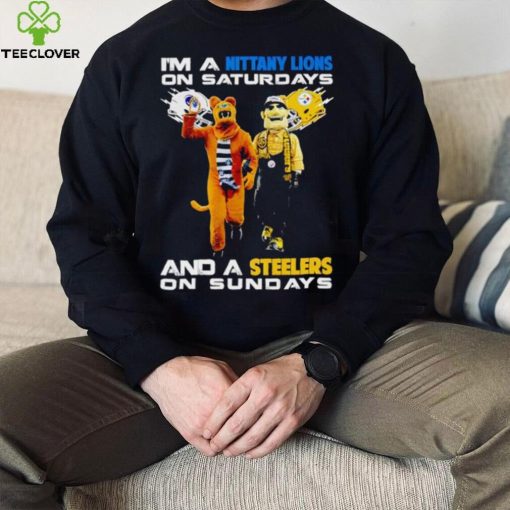 Mascot I’m a Nittany Lions on Saturdays and a Steelers on Sundays hoodie, sweater, longsleeve, shirt v-neck, t-shirt