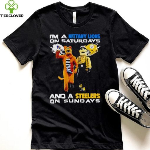 Mascot I’m a Nittany Lions on Saturdays and a Steelers on Sundays hoodie, sweater, longsleeve, shirt v-neck, t-shirt