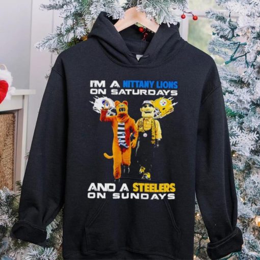 Mascot I’m a Nittany Lions on Saturdays and a Steelers on Sundays hoodie, sweater, longsleeve, shirt v-neck, t-shirt