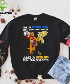 Mascot I’m a Nittany Lions on Saturdays and a Steelers on Sundays hoodie, sweater, longsleeve, shirt v-neck, t-shirt