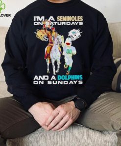 Mascot I’m a Seminoles on Saturdays and a Dolphins on Sundays hoodie, sweater, longsleeve, shirt v-neck, t-shirt