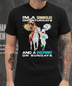 Mascot I’m a Seminoles on Saturdays and a Dolphins on Sundays hoodie, sweater, longsleeve, shirt v-neck, t-shirt