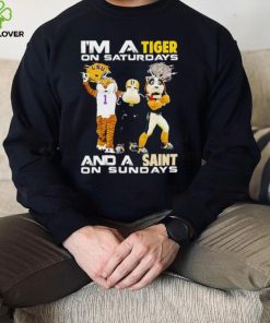 Mascot I’m a Tiger on Saturdays and a Saint on Sundays hoodie, sweater, longsleeve, shirt v-neck, t-shirt