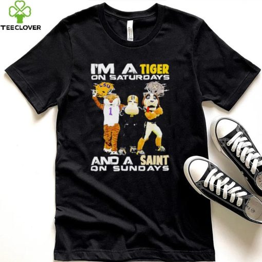 Mascot I’m a Tiger on Saturdays and a Saint on Sundays hoodie, sweater, longsleeve, shirt v-neck, t-shirt