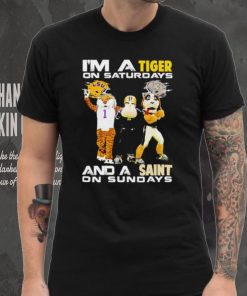 Mascot I’m a Tiger on Saturdays and a Saint on Sundays hoodie, sweater, longsleeve, shirt v-neck, t-shirt