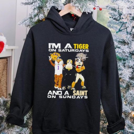 Mascot I’m a Tiger on Saturdays and a Saint on Sundays hoodie, sweater, longsleeve, shirt v-neck, t-shirt