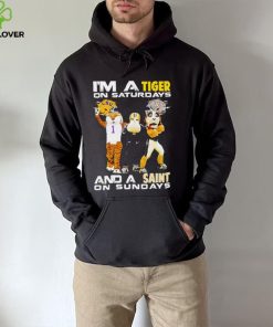 Mascot I’m a Tiger on Saturdays and a Saint on Sundays hoodie, sweater, longsleeve, shirt v-neck, t-shirt