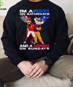 Mascot I’m a Wildcats on Saturdays and a Cardinals on Sundays hoodie, sweater, longsleeve, shirt v-neck, t-shirt