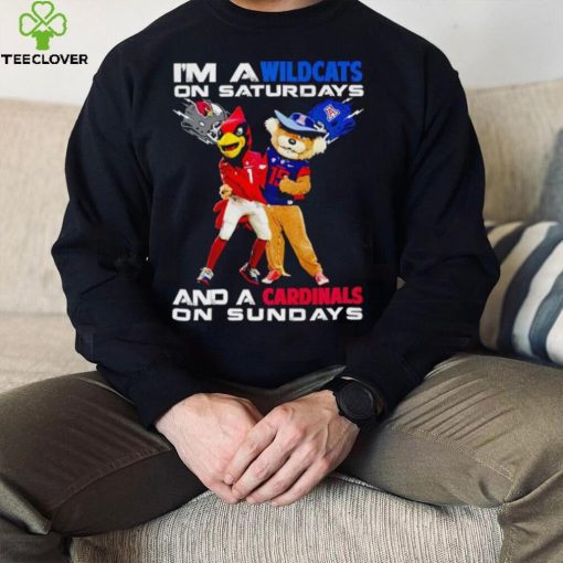 Mascot I’m a Wildcats on Saturdays and a Cardinals on Sundays hoodie, sweater, longsleeve, shirt v-neck, t-shirt