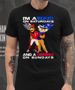 Mascot I’m a Wildcats on Saturdays and a Cardinals on Sundays hoodie, sweater, longsleeve, shirt v-neck, t-shirt