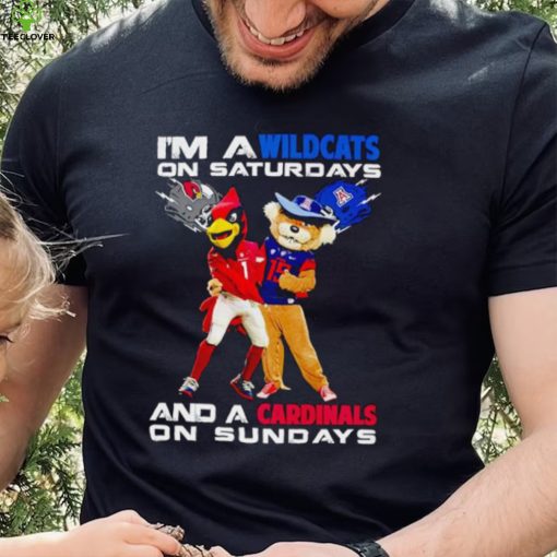 Mascot I’m a Wildcats on Saturdays and a Cardinals on Sundays hoodie, sweater, longsleeve, shirt v-neck, t-shirt