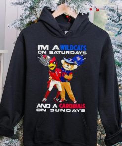 Mascot I’m a Wildcats on Saturdays and a Cardinals on Sundays hoodie, sweater, longsleeve, shirt v-neck, t-shirt