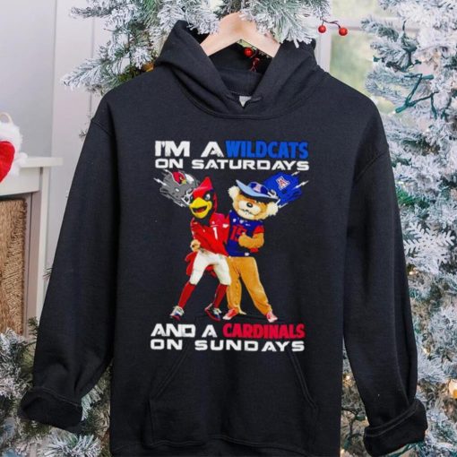 Mascot I’m a Wildcats on Saturdays and a Cardinals on Sundays hoodie, sweater, longsleeve, shirt v-neck, t-shirt