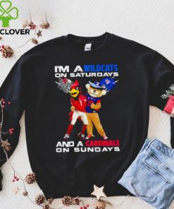 Mascot I’m a Wildcats on Saturdays and a Cardinals on Sundays hoodie, sweater, longsleeve, shirt v-neck, t-shirt