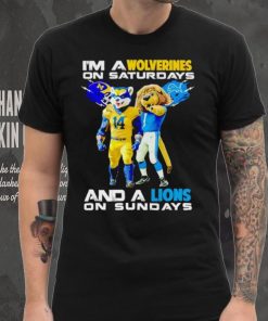 Mascot I’m a Wolverines on Saturdays and a Lions on Sundays hoodie, sweater, longsleeve, shirt v-neck, t-shirt