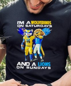 Mascot I’m a Wolverines on Saturdays and a Lions on Sundays hoodie, sweater, longsleeve, shirt v-neck, t-shirt