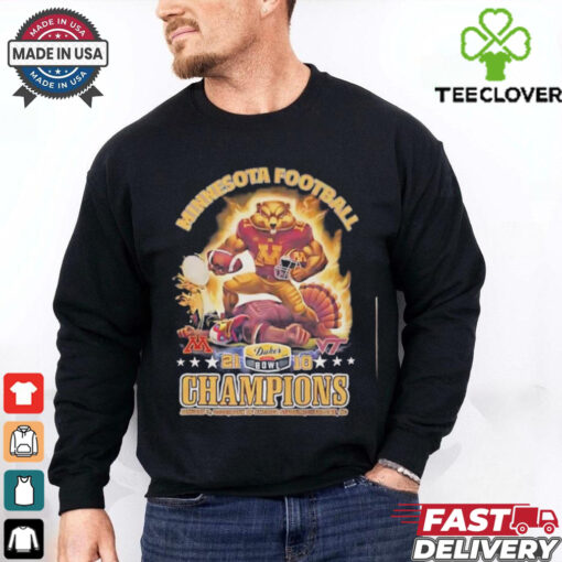 Mascot Minnesota Golden Gophers football beats Virginia Tech Hokies Duke’s Mayo Bowl Champions 2025 shirt