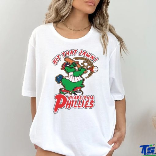 Mascot Player Baseball Phillies Phanatic Hit That Jawn Baseball shirt