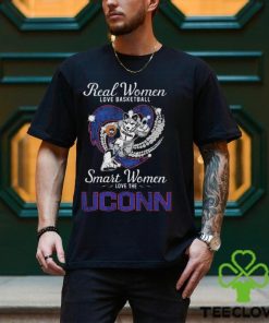 Mascot real women love baseball smart women love the uconn huskies hearts diamond 2023 shirt