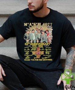 Mash 4077 52th Anniversary 1972 2024 Thank You For The Memories Signatures Shirt