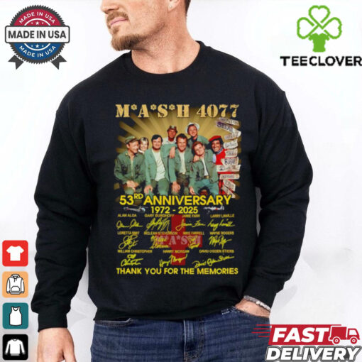 Mash 4077 53rd anniversary 1972 2025 thank you for the memories shirt