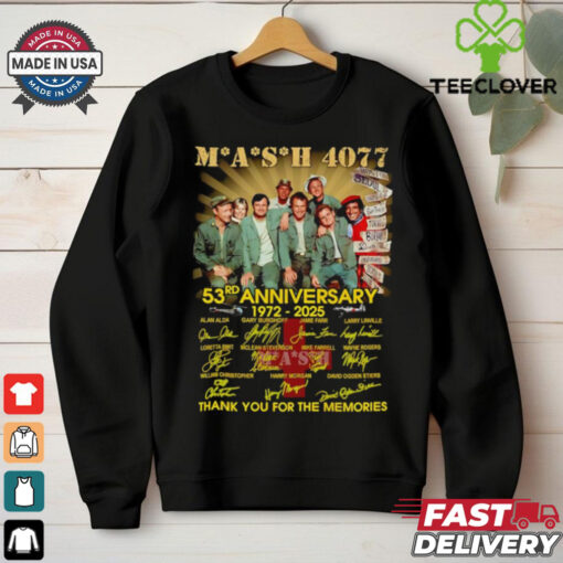 Mash 4077 53rd anniversary 1972 2025 thank you for the memories shirt