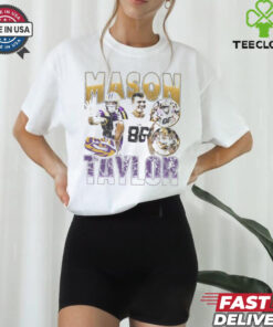 Mason Taylor LSU Tigers 90s Retro Graphic Players t shirt