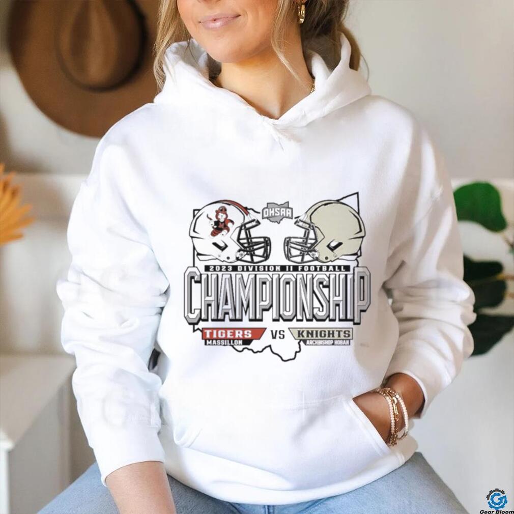 Massillon Tigers vs Knights Archbishop Hoban 2023 OHSAA D2 Football championship Head To Head shirt Massillon Tigers vs Knights Archbishop Hoban 2023 OHSAA D2 Football championship Head To Head shirt