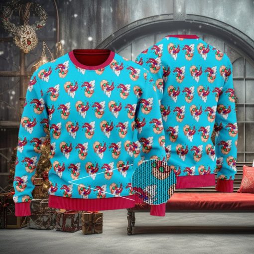 Master Roshi Nosebleed Pattern DBZ Ugly Sweater