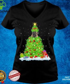 Mastiff Dog Xmas Lighting Tree Mastiff Christmas Shirt