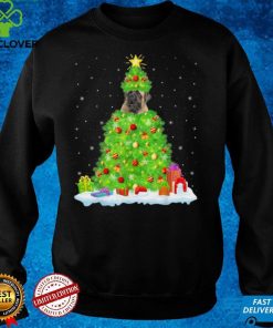 Mastiff Dog Xmas Lighting Tree Mastiff Christmas Shirt