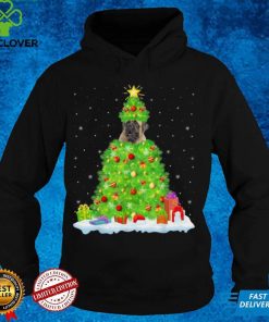 Mastiff Dog Xmas Lighting Tree Mastiff Christmas Shirt