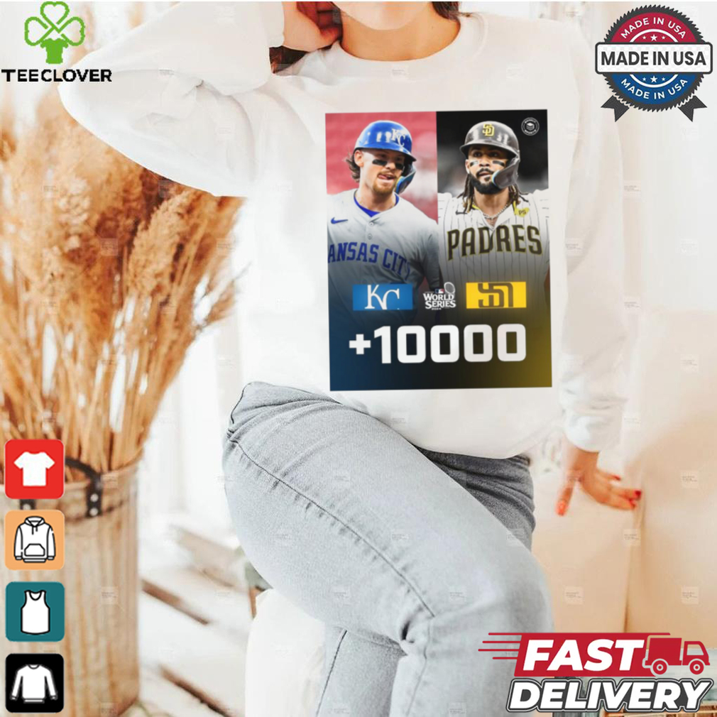 Matchup Kansas City Royals vs San Diego Padres World Series MLB 2024 Poster t shirt Matchup Kansas City Royals vs San Diego Padres World Series MLB 2024 Poster t shirt