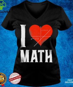 Math Teacher Nerd Student Heart I Love Math Shirt