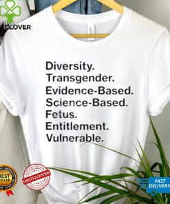 Matt Diversity Transgender Evidence Based Science Based Fetus Entitlement Vulnerable Shirt