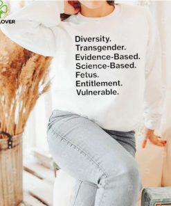 Matt Diversity Transgender Evidence Based Science Based Fetus Entitlement Vulnerable Shirt