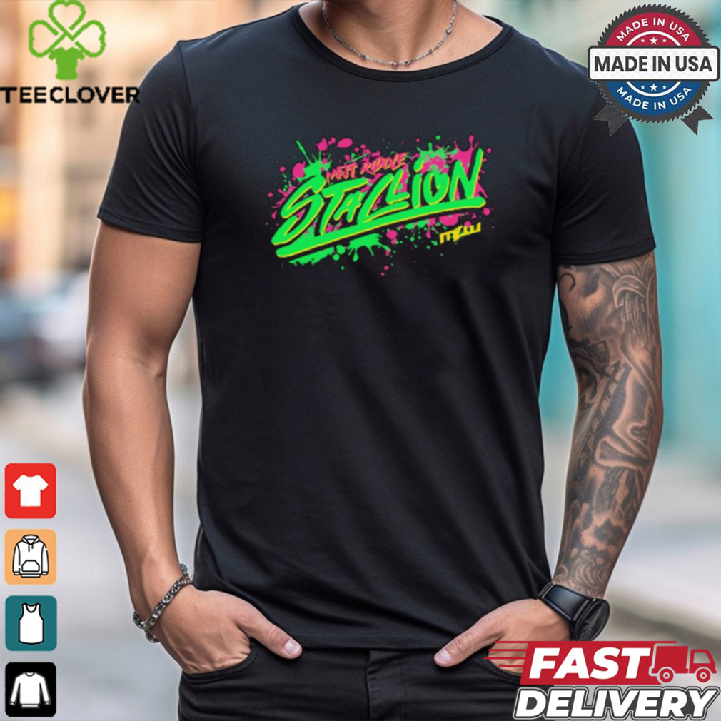 Matt Riddle Stallion Splatter MLW t shirt Matt Riddle Stallion Splatter MLW t shirt