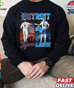 Matt Vierling Detroit Tigers X Jared Goff Detroit Lions Signatures Shirt