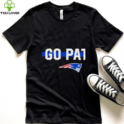 Matthew Judon wearing Go Pats New England Patriots logo shirt