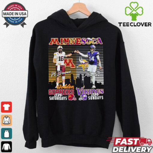 Max Brosmer Minnesota Golden Gophers On Saturdays X Sam Darnold Minnesota Vikings On Sundays Shirt