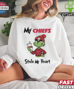 Max Kansas City Chiefs Merry Christmas 2024 – Kansas City Grinch Heart Christmas – My Chiefs Stole My Heart shirt