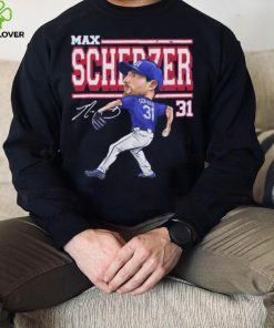 Max Scherzer Texas Cartoon Baseball Shirt 2 Max Scherzer Texas Cartoon Baseball Shirt