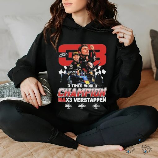 Max Verstappen 3 Times World Champion T Shirt