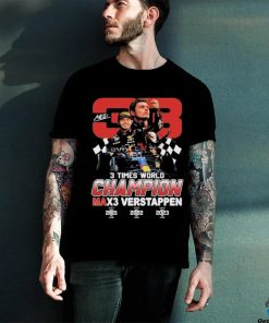 Max Verstappen 3 Times World Champion T Shirt