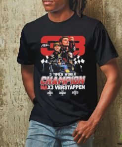 Max Verstappen 3 Times World Champion T Shirt